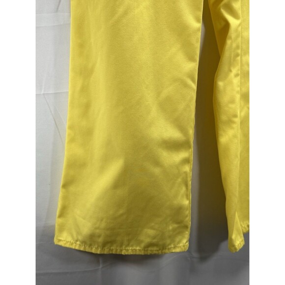 Reina Womens Yellow Flare-Leg Scrub Pants Size Medium - Picture 2 of 7